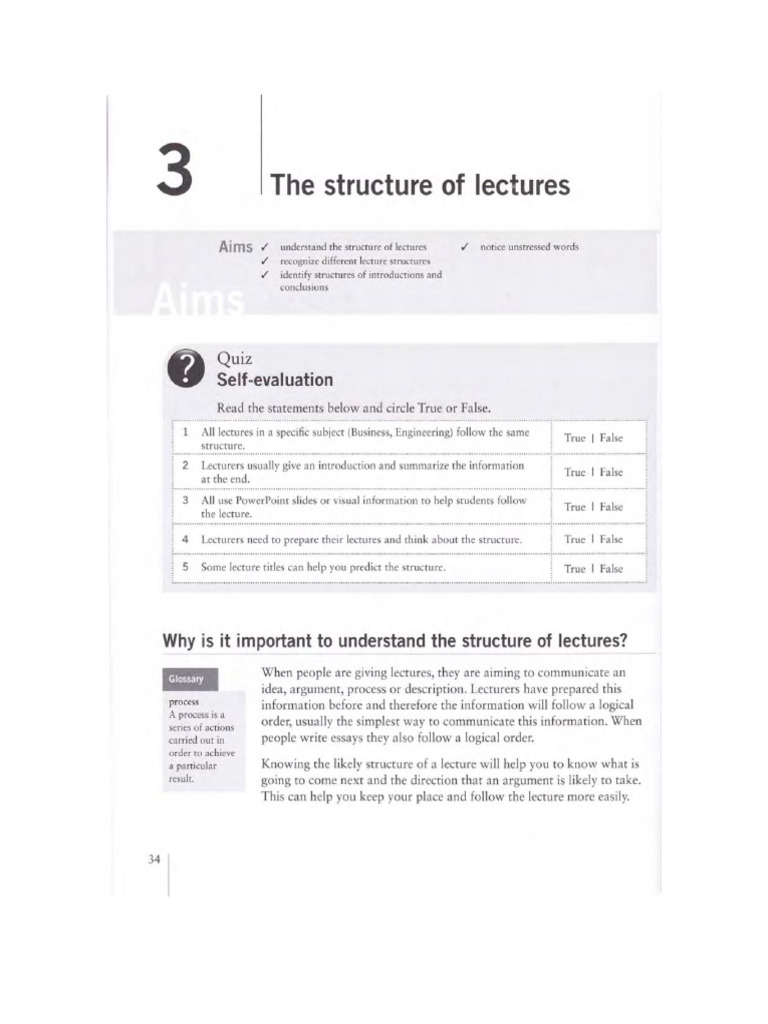 The Structure of Lectures | PDF