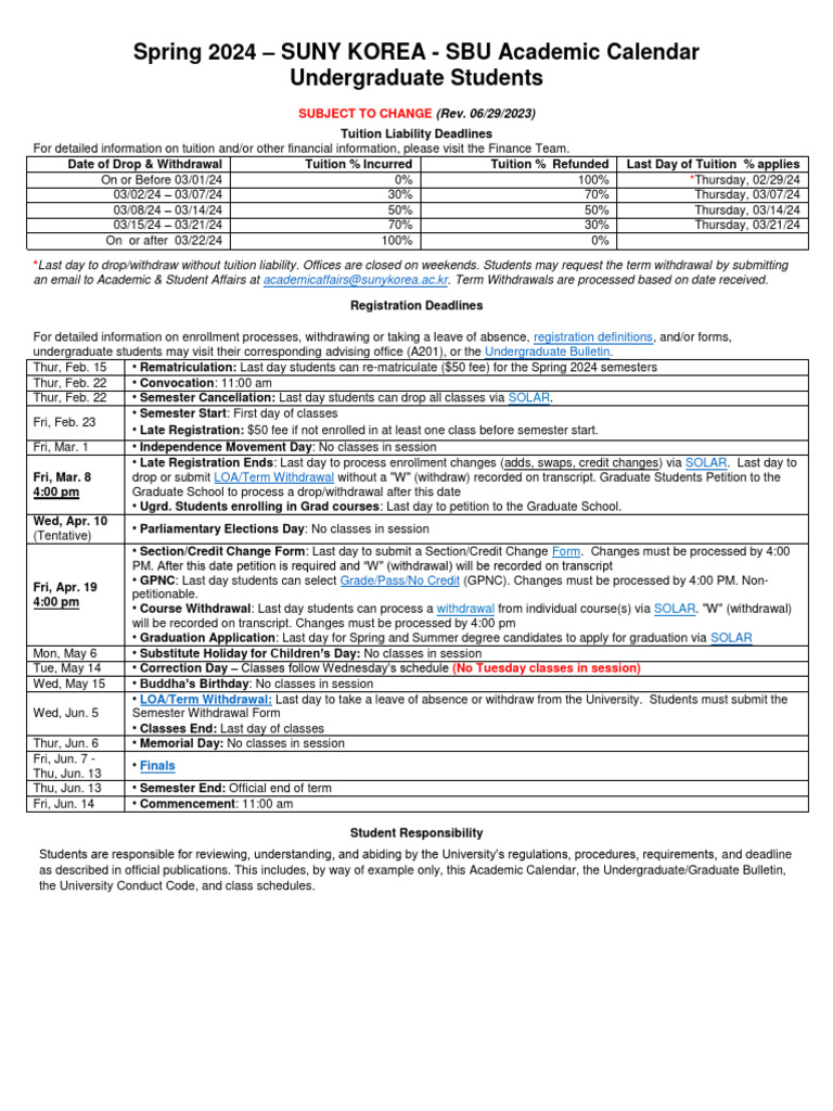 Suny Korea Sbu Spring 2024 Undergraduate Download Free PDF