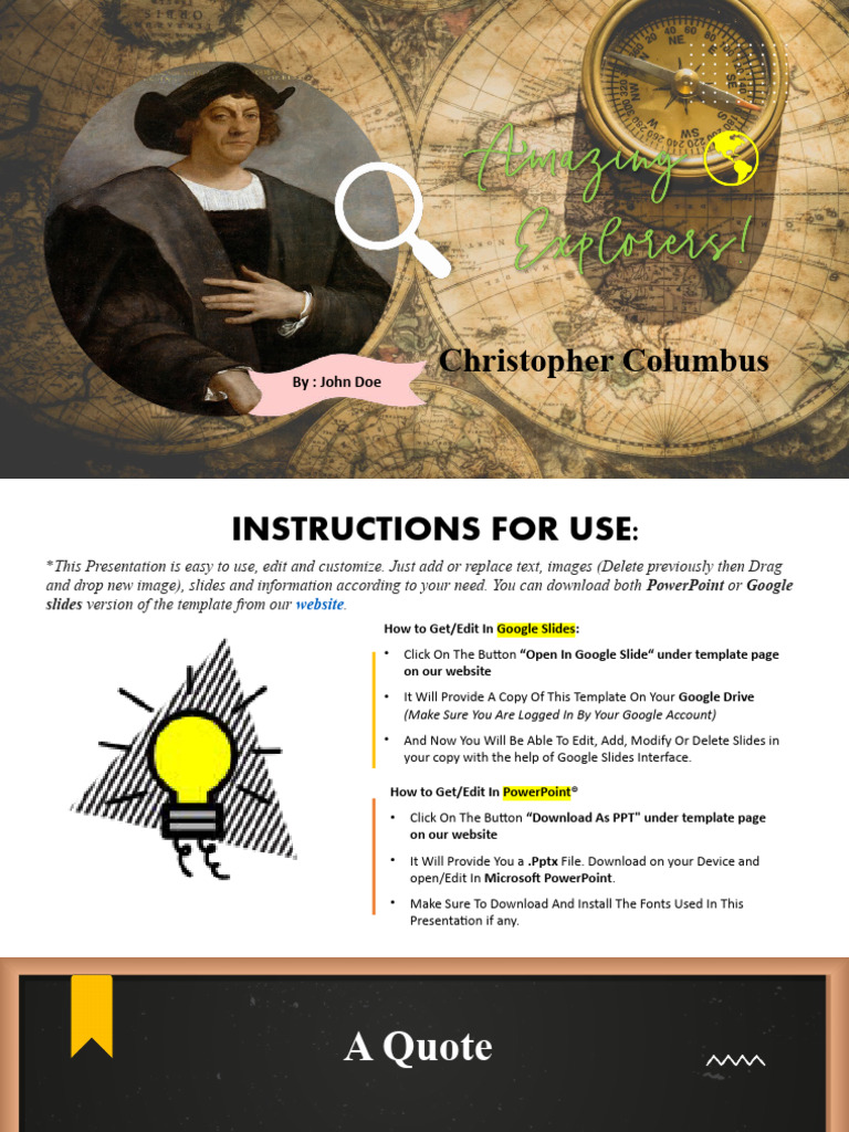 006 Amazing Explorer Christopher Columbus | PDF | Microsoft Power Point ...