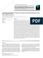 A Study On Resistance Pattern of Bacteria Isolated From Diabetic and Non - Diabetic Ulcers