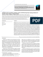 Analysis and Correlation of Finger Prints With Blood Groups Among Students of Pacific Dental College, Udaipur-India