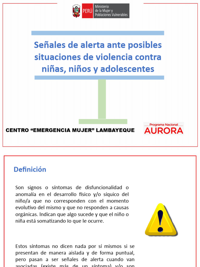 Señales de Alerta | PDF
