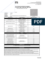 Laudo Técnico de Produto Acabado Normas Vigentes: ABNT - NBR 15463 / NBR 13818