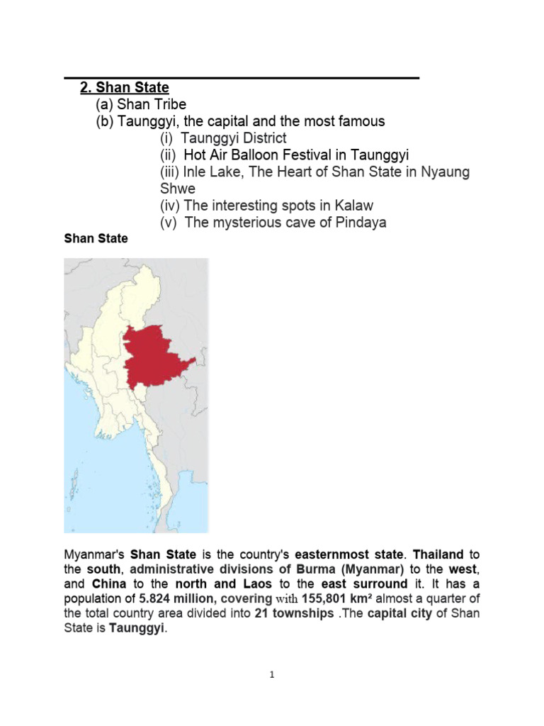 Discover Shan State: Culture & Attractions | PDF | Social Science