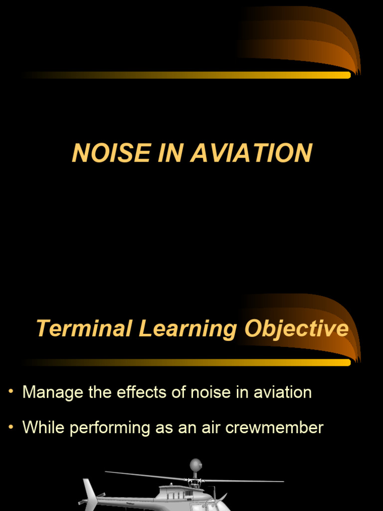 Noise in Aviation | PDF | Sound | Noise