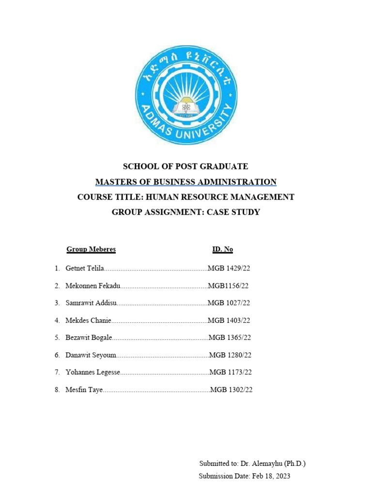 Case Study | PDF | Human Resource Management | Job Satisfaction