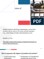 Unobserved Action of Mutual Funds