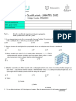 Exame Torneio LIMATEJ 2022 - Etapa Escolar - PRIMÁRIO