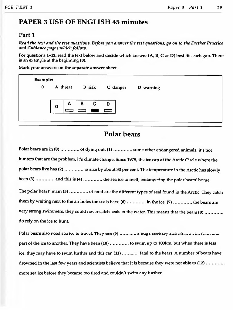 FCE Use of English | PDF