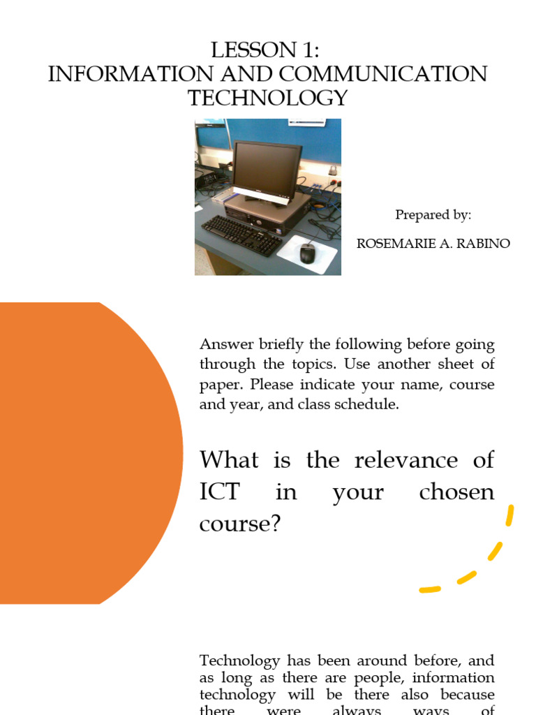 ICT's Role in Modern Living | PDF | Information And Communications ...