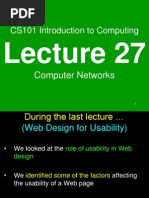 CS101 Introduction To Computing: Computer Networks