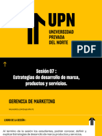 UPN Gerencia de Marketing Sesión 7