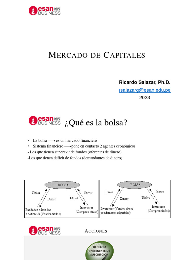 Introducción al Mercado de Capitales | PDF | Compartir (Finanzas) | Bolsa
