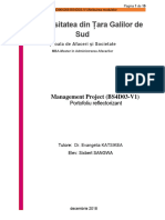 Portofoliu Reflectiv de Proiect de Management