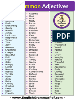 150 Common Adjectives List in English