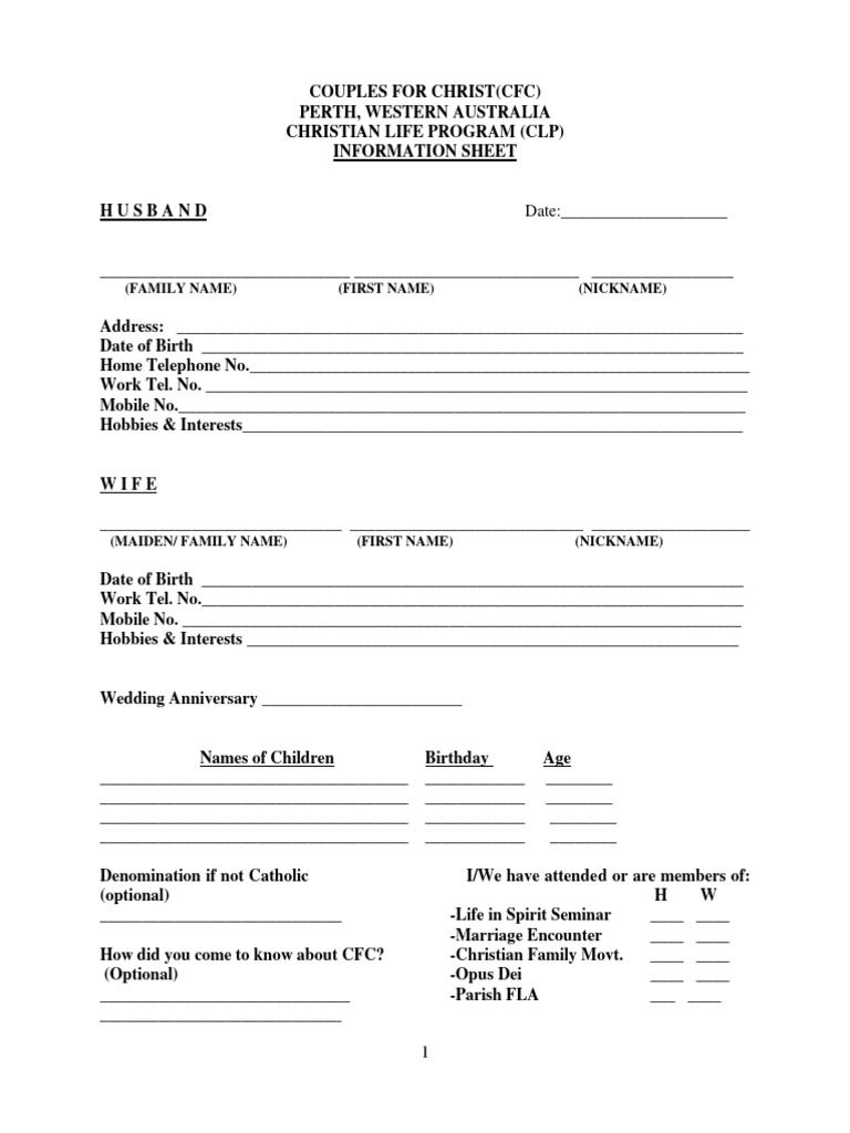 Cfc Info Sheet Perth Pdf