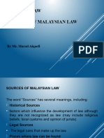 Sources of Malaysian Law