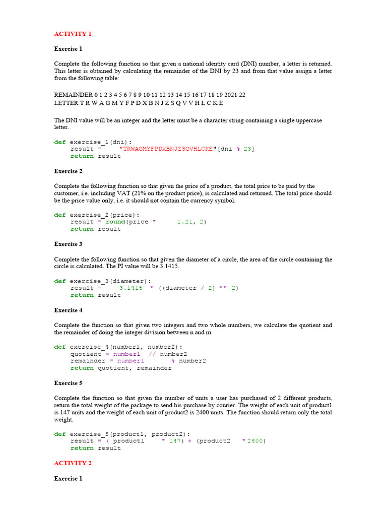 Python Course Solutions | PDF | Anonymous Function | Function (Mathematics)