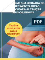 Capa Ebook Emagrecimento Minimalista Azul e Amarelo