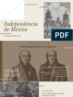 Presentación de La Independencia de México