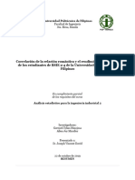 Correlación de La Relación Romántica y El Rendimiento Académico de Estudiantes BSIE 2-4 de La Universidad Politécnica de Filipinas