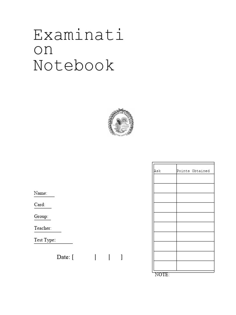 Exam Notebook PDF