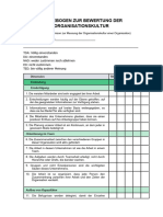 Fragebogen Zur Bewertung Der Organisationskultur