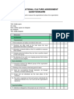 Organizational Culture Evaluation Questionnaire