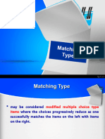 Matchig Type