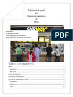 Processus de Transformation Chez Subway