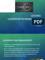 Leading Leadership in Management