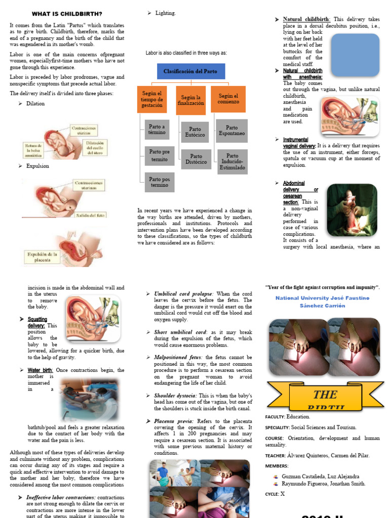 Triptych Of Childbirth Pdf Childbirth Caesarean Section