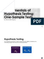 9.1 Fundamentals of Hypothesis Testing