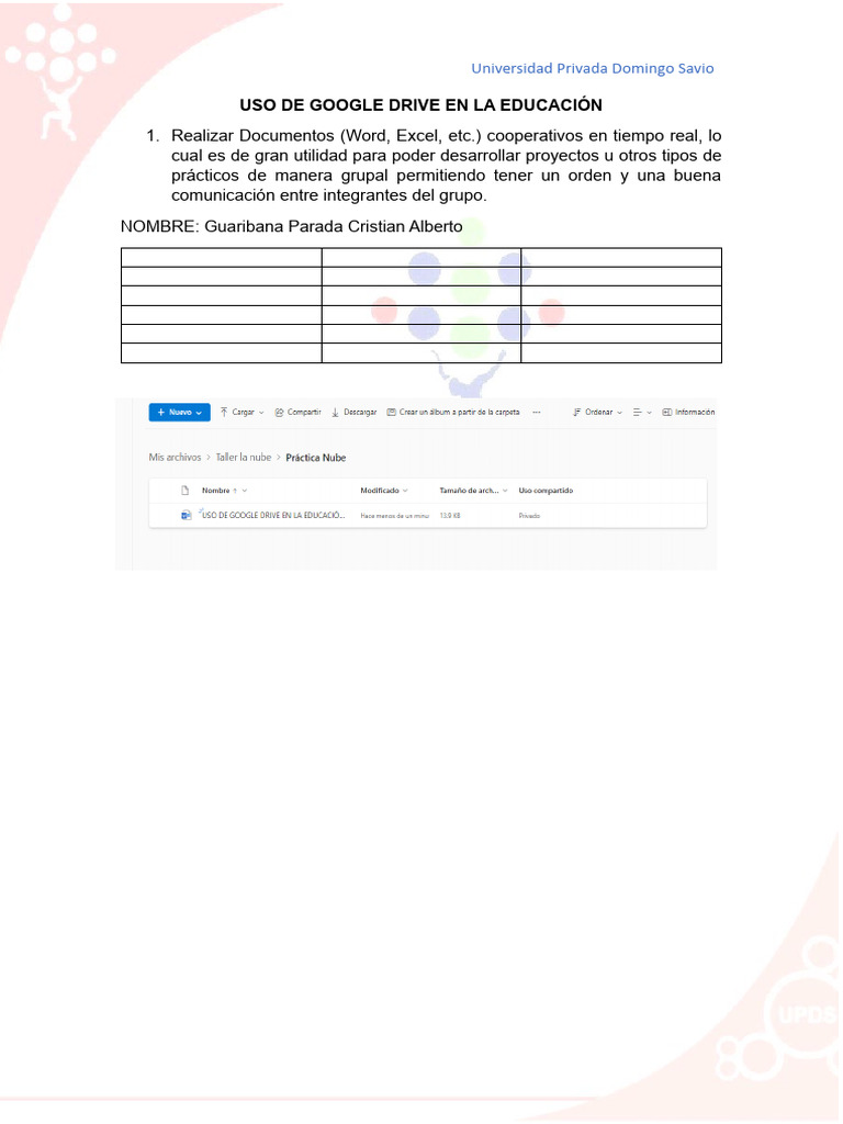 USO DE GOOGLE DRIVE EN LA EDUCACIÓN | PDF