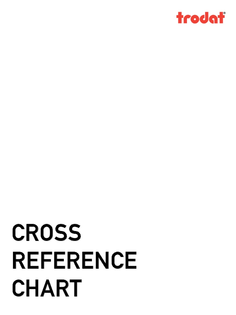 Trodat Self-Inking Stamps Cross Reference Chart | PDF | Home & Garden