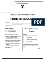Form III Annual Examination 2020 FINAL