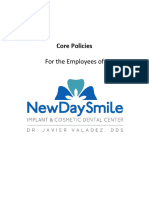 NEW DAY SMILES EMPLOYEE HANDBOOK Core - Policies - 8.4 - Valadez - 4.10.19 - Final