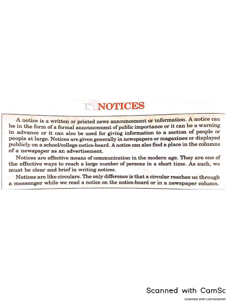 Short Composition - NOTICE | PDF