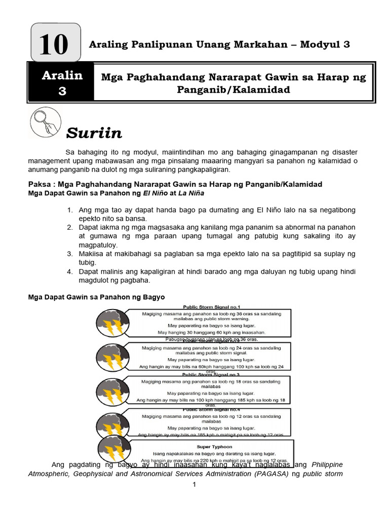 Suriin: Aralin 3 | PDF
