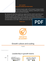 Growth Academy - Culture and Scaling TOOLKIT