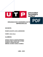 Organizacion E Ingenieria de Procesos Empresariales: Roger Augusto Lara Algendones Coca Cola