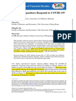 How Did Depositors Respond To COVID 19 Levine 2021 Rfs