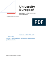 Definition and Operation of A Bioethanol Production Facility