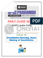 Polity 03 - Daily Class Notes - UPSC Prarambh 2026