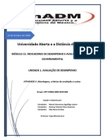 M15 - U1 - A3 - NOAJ - Abordagem, Critérios de Avaliação e Custos