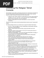 (OpenWrt Wiki) Unlocking The Netgear Telnet Console