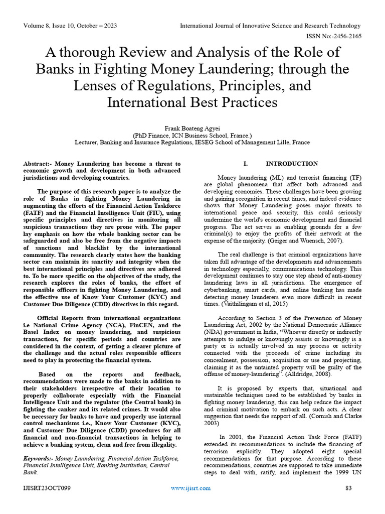 a-thorough-review-and-analysis-of-the-role-of-banks-in-fighting-money