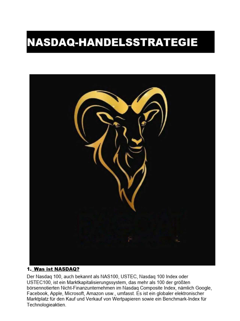 FXGOAT NAS100 Strategie PDF | PDF