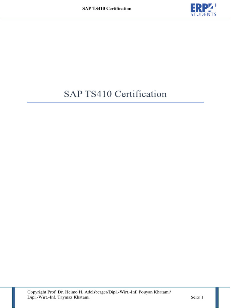SAP TS410 Certification SAP TS410 Certif PDF Cyberspace SAP TS410 Certification SAP TS410 Certif PDF Cyberspace