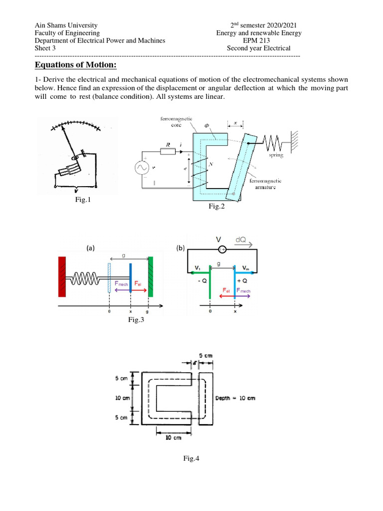 Electrical Engineering EPM 213 Exercises | PDF | Transformer | Power ...
